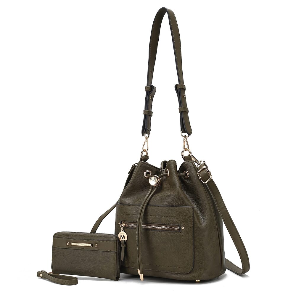 8583 Crossbody Bucket Bag , Drawstring Hobo Shoulder Bags Fashion Handbag